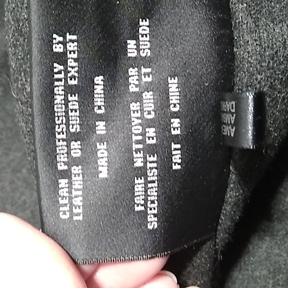 SALE! Andrew Marc Leather Full Zip Distressed  Jacket W Zip Pockets Wool Lining - Picture 13 of 16